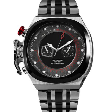 Stainless Steel Custom Watch Luminous 100M Waterproof Quartz Watch Japanese Movement Hip Hop Men's Watch